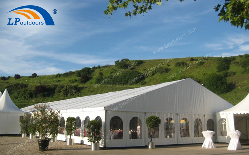 La tienda al aire libre de la carpa de la boda del PVC del blanco de aluminio puede sostener a 600 personas