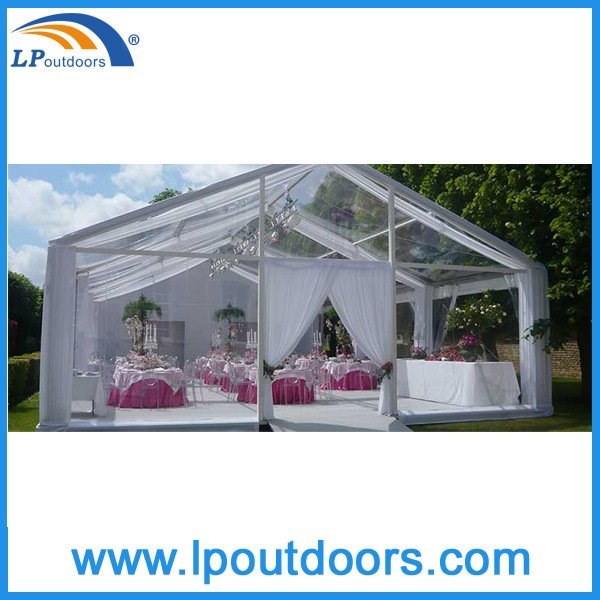 Tienda transparente clara de lujo de la carpa para la boda romántica al aire libre